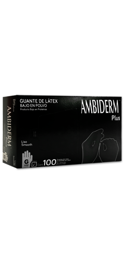 Guantes de látex para exploración negros | Ambiderm | EWAFRA